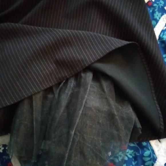 Vintage morbid thread off the shoulder red stripe dress - Picture 2 of 3